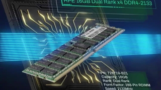 رم سرور اچ پی ایHP/HPE 16GB Dual Rank x4 DDR4-2133  با پارت نامبر 726719-B21