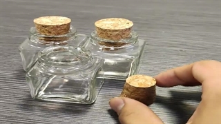 ظرف شیشه ای با درب چوب پنبه + شیشه های درب چوب پنبه ای - فروشگاه آنا قاین