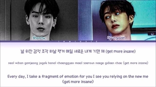 لیریک آهنگ love me a little از hyungwon و shownu اعضای monsta x