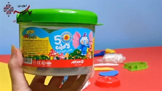 خمیر بازی سطلی 5 رنگ کد 1062 آریا