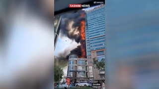 آتش سوزی مهیب در یکی از ساختمانهای معروف چین