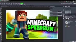 How to make a MINECRAFT THUMBNAIL for FREE using Photopea! +Template
