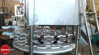 دستگاه پرکن و دربند بطری شیشه آب زرشک توان صنعت | ۰۹۱۵۲۰۰۰۰۵۰