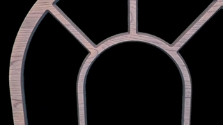 قاب آینه مدل آنجل با سند بلاست کرم و رگه های طوسی