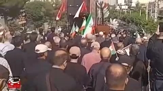 تشییع سرهنگ شهید محمد رنجبر در مصلای شهر نورآباد ممسنی فارس